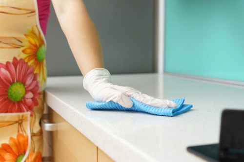 Confident customer using secure Barking Carpet Cleaners payment system